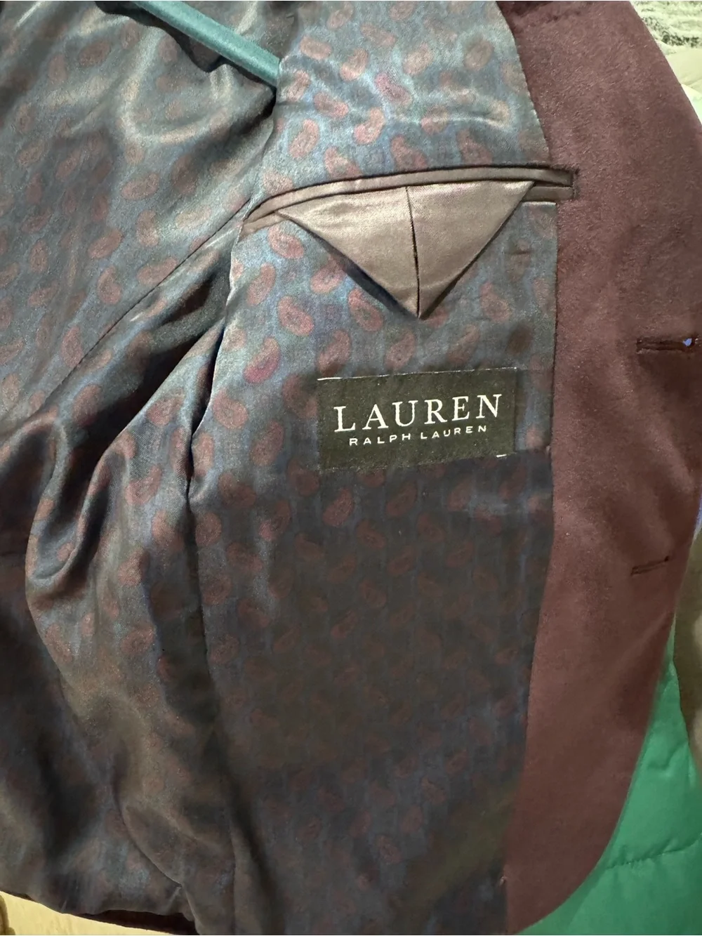 Lauren Ralph Lauren Deep Velvet Blazer in Deep Plum
